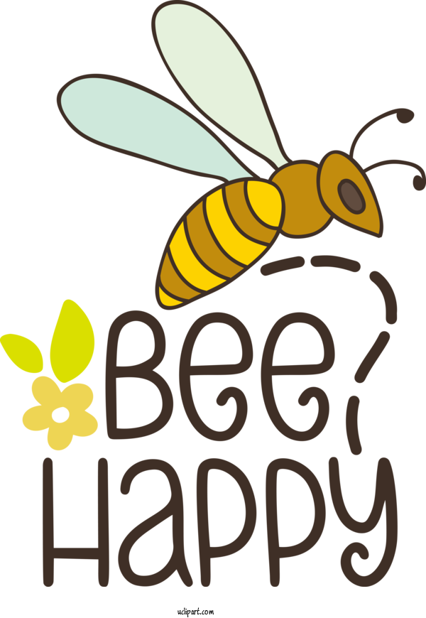 Free Moods Bees Western Honey Bee Bumblebee For Happy Clipart Transparent Background