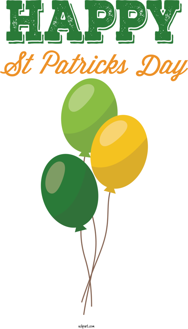 Free Holidays Balloon Leaf Plant Stem For Saint Patricks Day Clipart Transparent Background