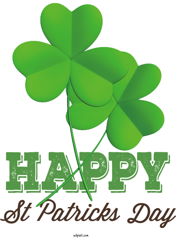 Free Holidays Leaf Flower Shamrock For Saint Patricks Day Clipart Transparent Background