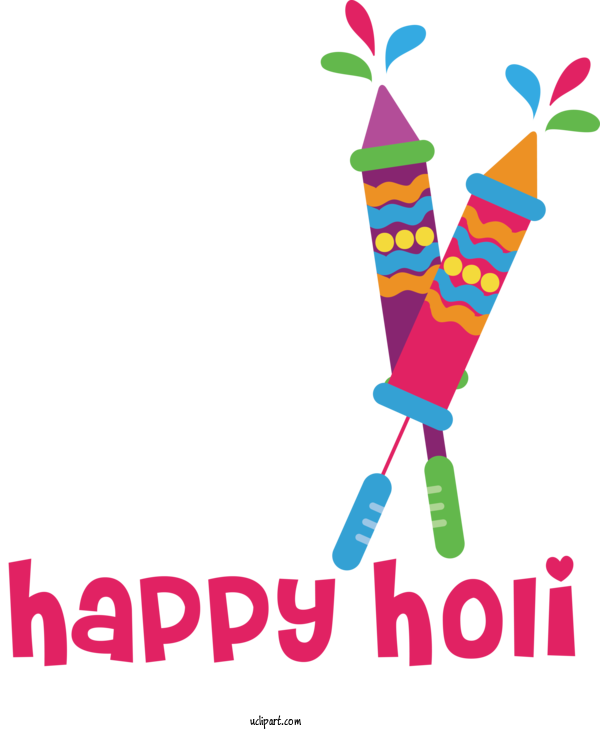 Free Holidays New Year Christmas Day Father's Day For Holi Clipart Transparent Background