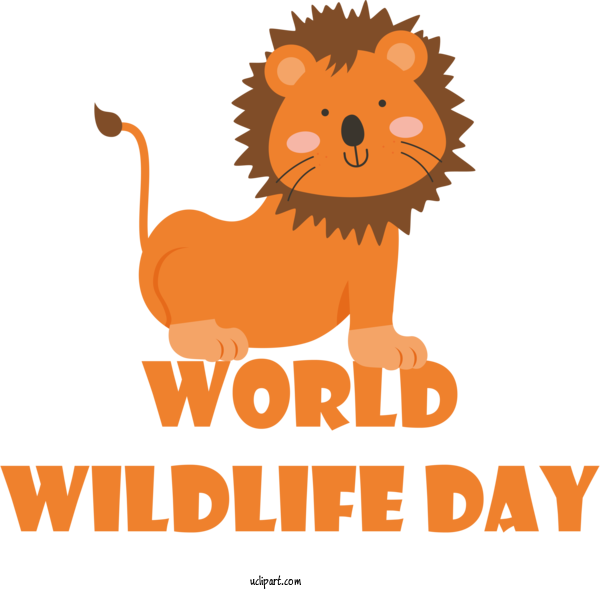 Free Holidays Cat Lion Small For World Wildlife Day Clipart Transparent Background
