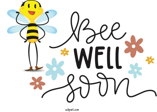 Free Occasions Human Cartoon Flower For Get Well Clipart Transparent Background