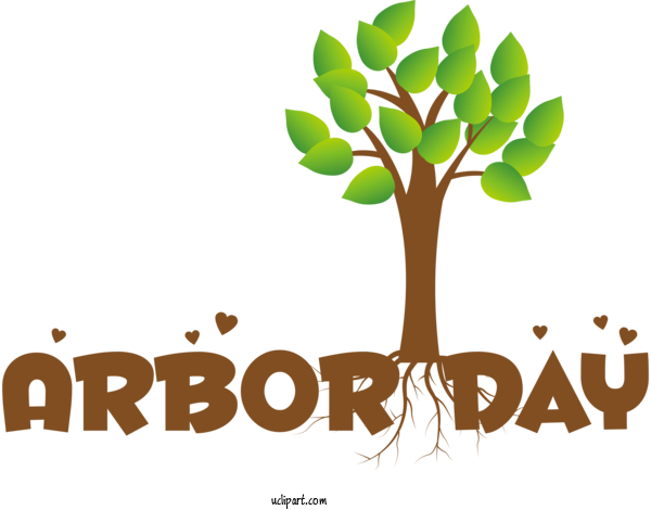 Free Holidays Leaf Human Logo For Arbor Day Clipart Transparent Background