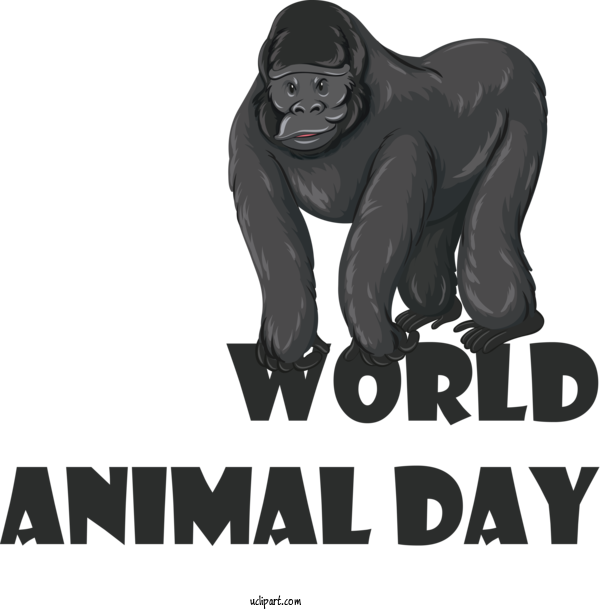 Free Holidays Chimpanzee Human Logo For World Animal Day Clipart Transparent Background