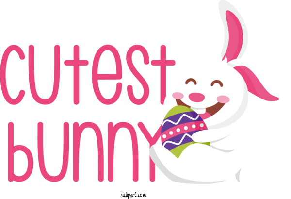 Free Holidays Easter Bunny Logo Cartoon For Easter Clipart Transparent Background