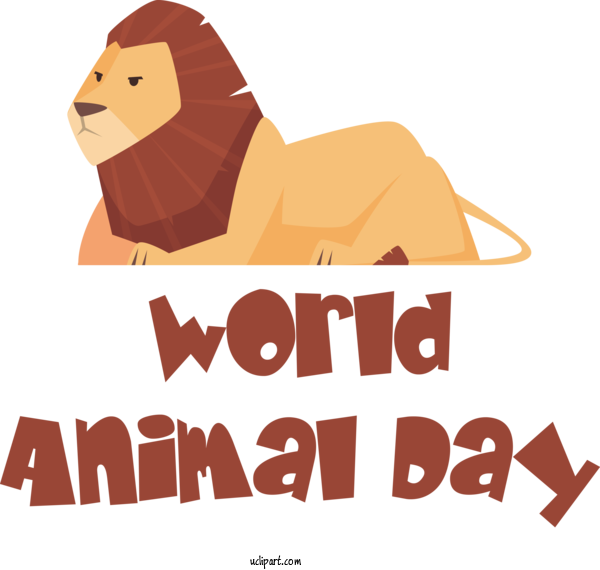 Free Holidays Lion Dog PM3FBQ For World Animal Day Clipart Transparent Background