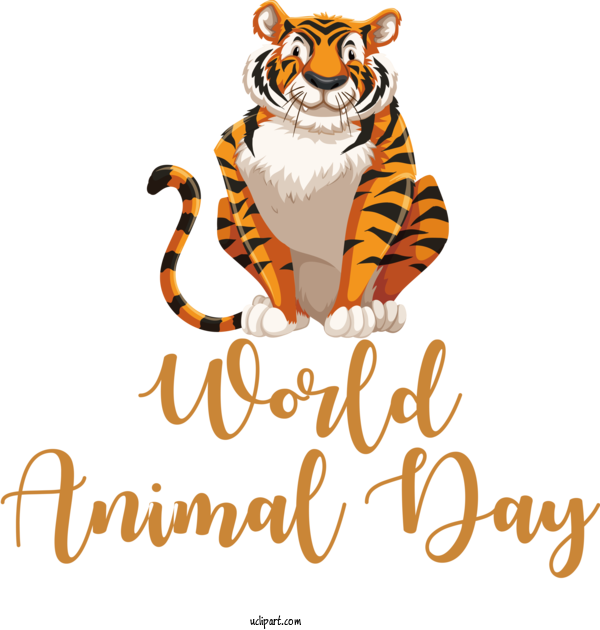Free Holidays Small Cartoon Cat For World Animal Day Clipart Transparent Background