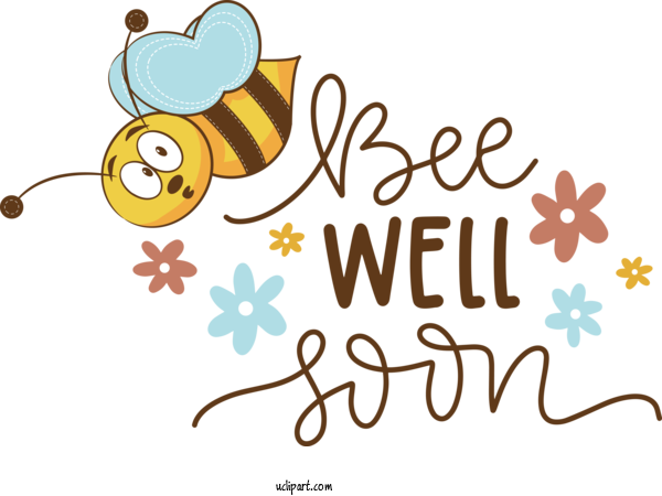 Free Occasions Insects Cartoon Logo For Get Well Clipart Transparent Background