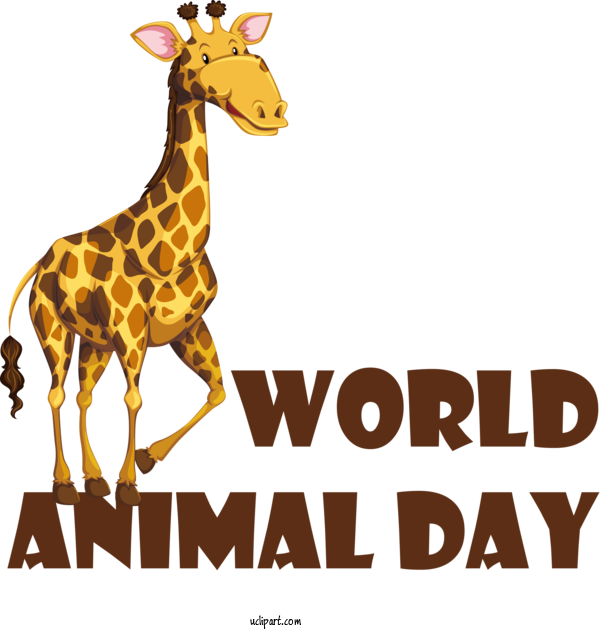 Free Holidays Drawing Design Poster For World Animal Day Clipart Transparent Background