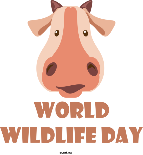 Free Holidays Snout Cartoon Pig For World Wildlife Day Clipart Transparent Background