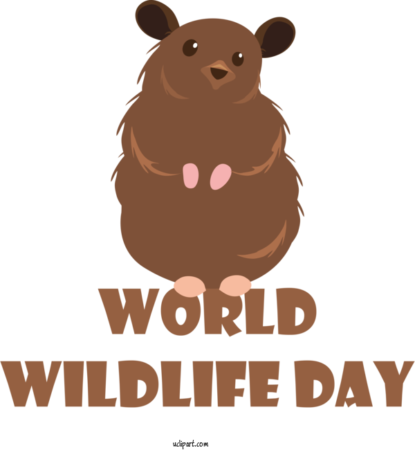 Free Holidays Bears Cartoon Barbie For World Wildlife Day Clipart Transparent Background