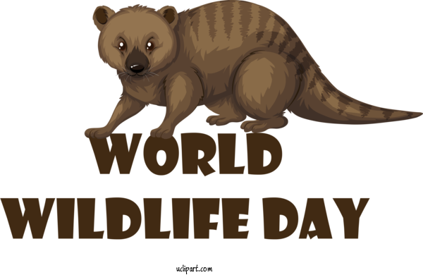 Free Holidays Bears Logo Font For World Wildlife Day Clipart Transparent Background
