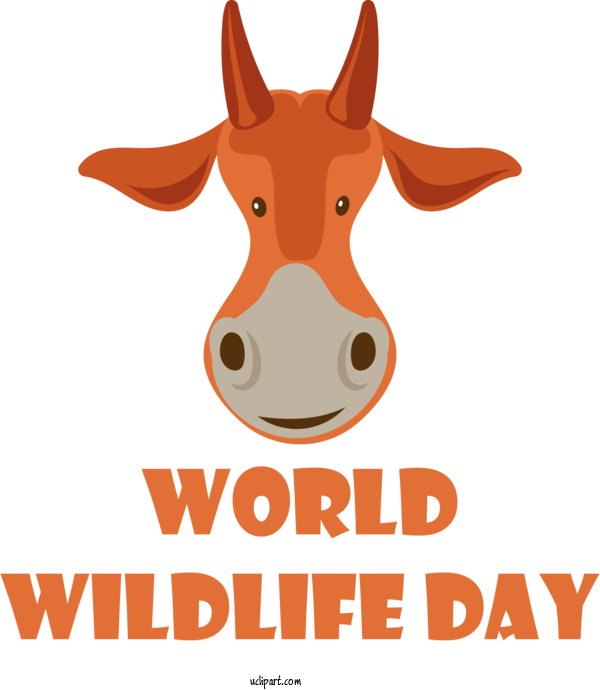 Free Holidays Snout Cartoon Logo For World Wildlife Day Clipart Transparent Background