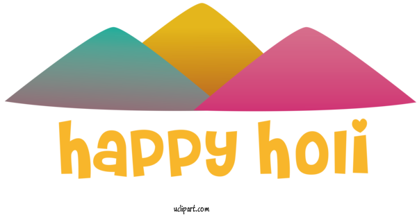 Free Holidays Logo Line Font For Holi Clipart Transparent Background