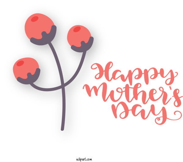 Free Holidays Logo Font Design For Mothers Day Clipart Transparent Background