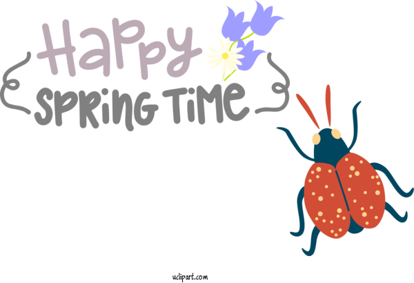 Free Nature Insects Cartoon Pollinator For Spring Clipart Transparent Background