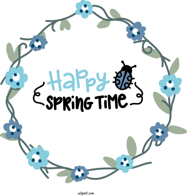 Free Nature Flower Floral Design Wreath For Spring Clipart Transparent Background