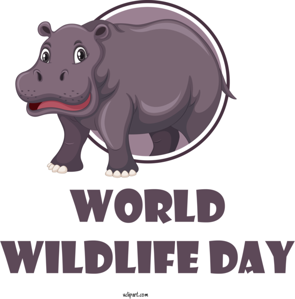 Free Holidays Logo Snout Font For World Wildlife Day Clipart Transparent Background