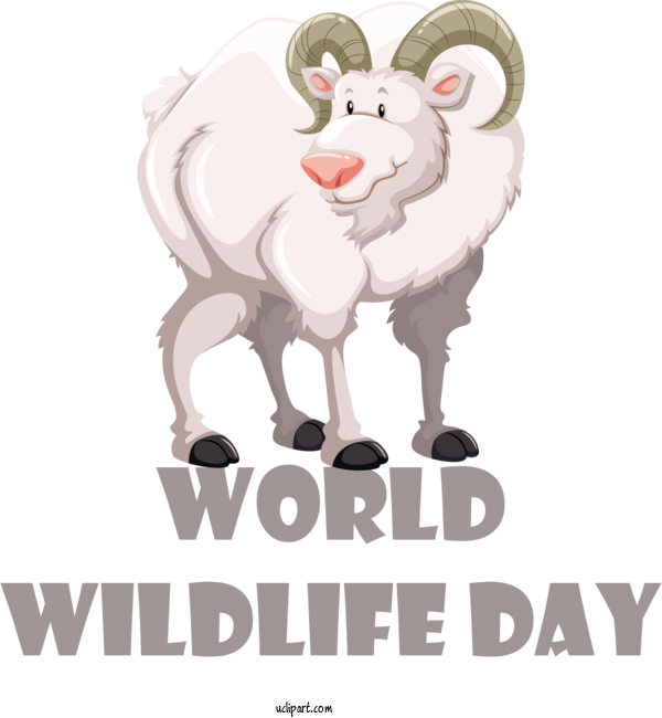 Free Holidays Goat Sheep Drawing For World Wildlife Day Clipart Transparent Background