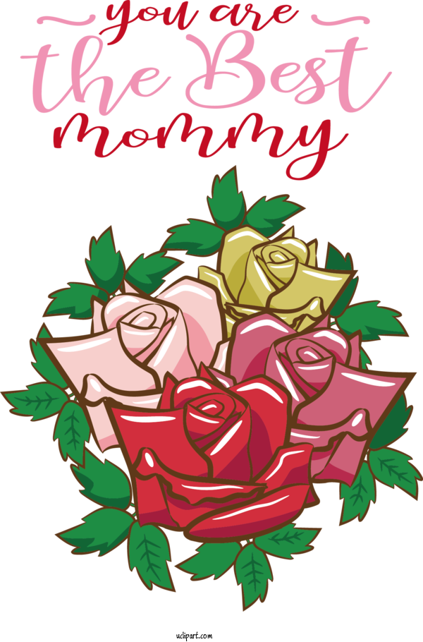 Free Holidays Flower Rose Floral Design For Mothers Day Clipart Transparent Background