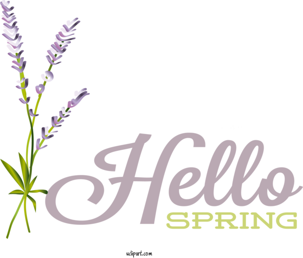 Free Nature Logo Flower Font For Spring Clipart Transparent Background