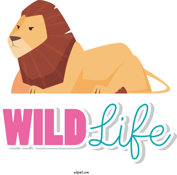 Free Holidays Lion Dog Cartoon For World Wildlife Day Clipart Transparent Background