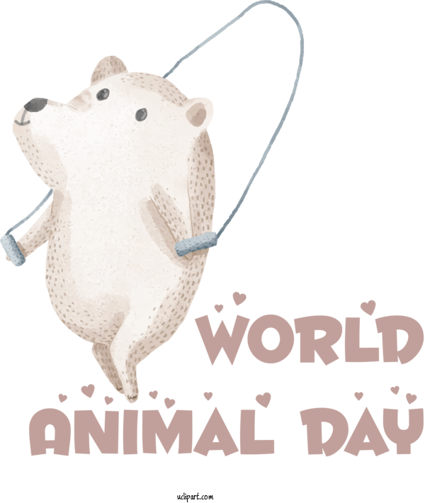 Free Holidays Rodents Pig Snout For World Animal Day Clipart Transparent Background