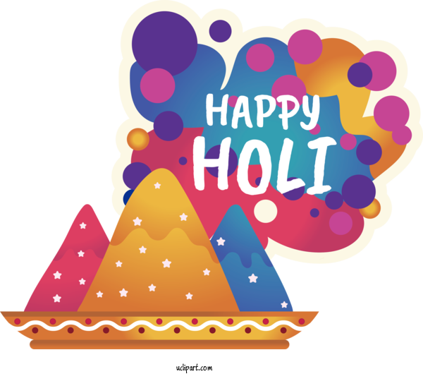 Free Holidays Painting Icon Design For Holi Clipart Transparent Background