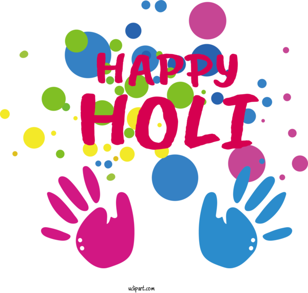 Free Holidays Design Human Logo For Holi Clipart Transparent Background