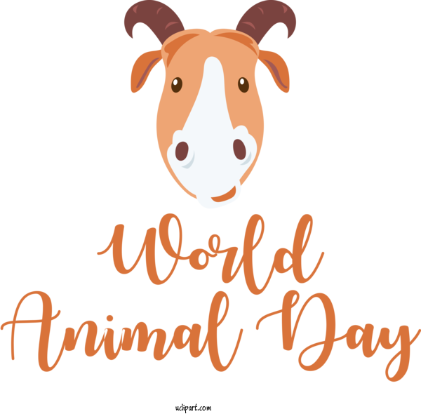 Free Holidays Cartoon Snout Logo For World Animal Day Clipart Transparent Background