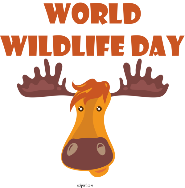 Free Holidays Reindeer Cartoon Logo For World Wildlife Day Clipart Transparent Background