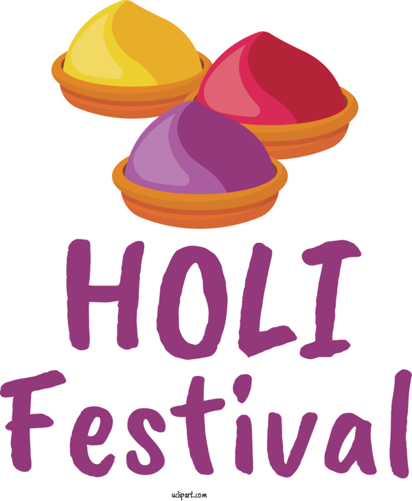 Free Holidays Design Logo Violet For Holi Clipart Transparent Background