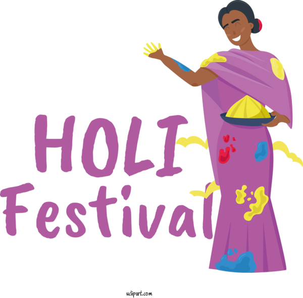 Free Holidays Design Cartoon For Holi Clipart Transparent Background