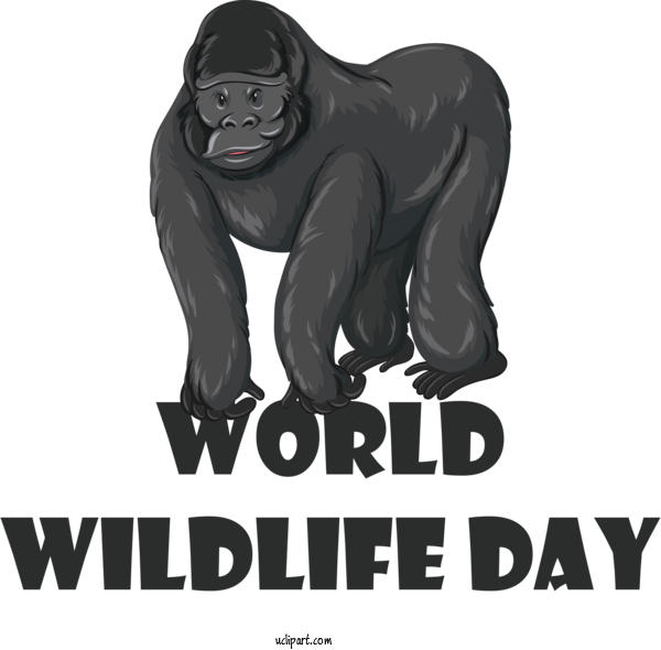 Free Holidays Chimpanzee Human Logo For World Wildlife Day Clipart Transparent Background