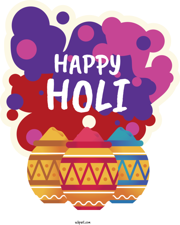 Free Holidays Logo Painting Icon For Holi Clipart Transparent Background