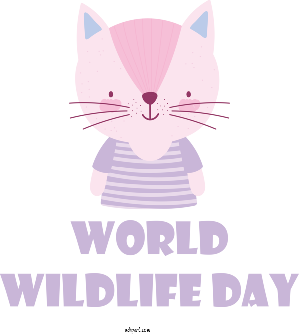 Free Holidays Cat Small Kitten For World Wildlife Day Clipart Transparent Background