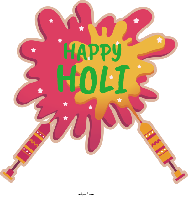 Free Holidays Festival Vector Royalty Free For Holi Clipart Transparent Background