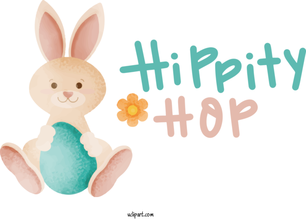 Free Holidays Easter Bunny Rabbit Design For Easter Clipart Transparent Background