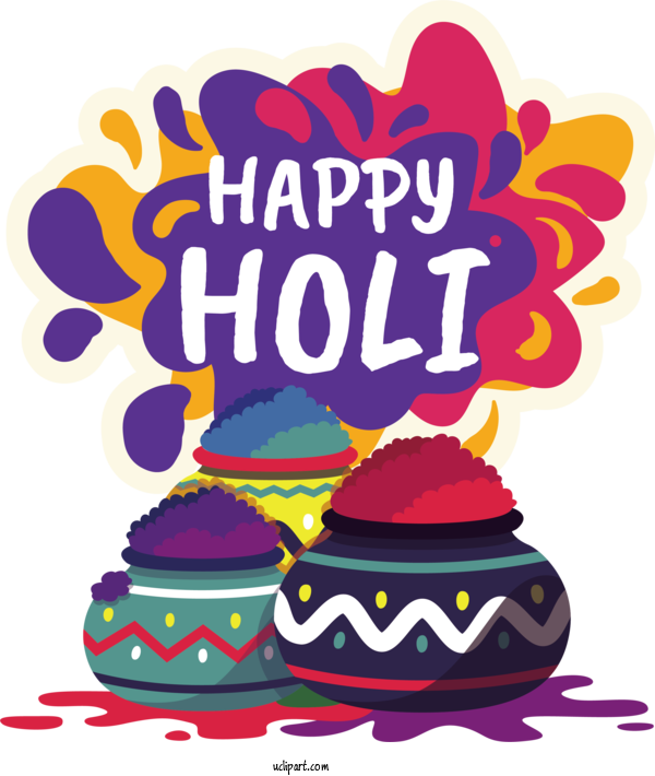 Free Holidays Icon Design Cartoon For Holi Clipart Transparent Background