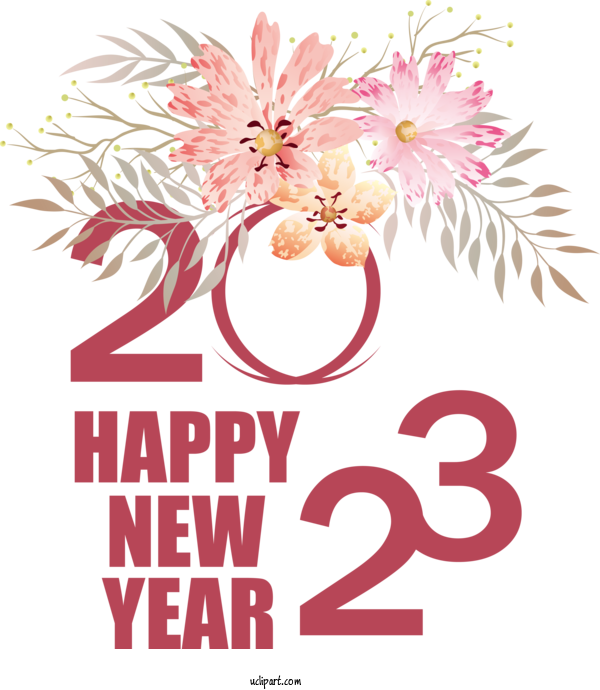 Free Holidays Design Vector Royalty Free For New Year 2023 Clipart Transparent Background