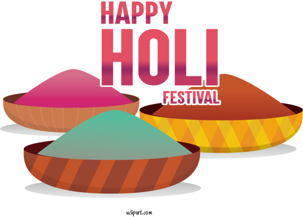 Free Holidays Logo Design Text For Holi Clipart Transparent Background