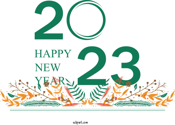 Free Holidays Design 2023 For New Year 2023 Clipart Transparent Background