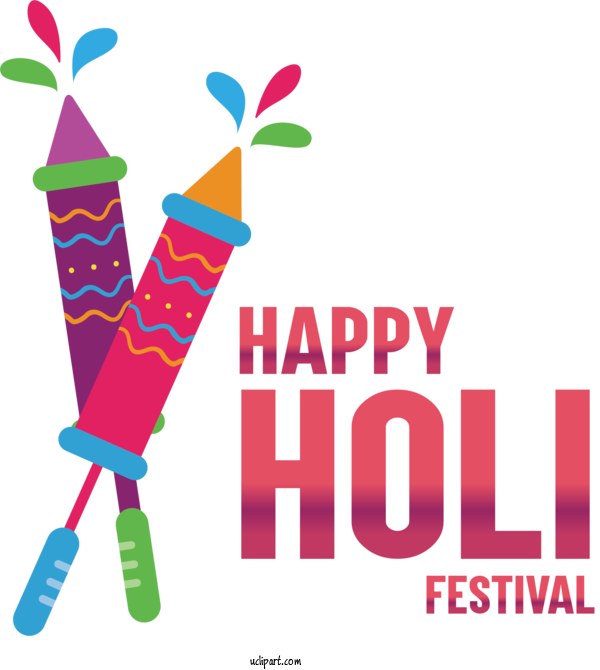 Free Holidays Holi Festival Drawing For Holi Clipart Transparent Background