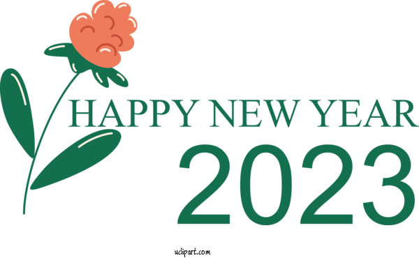 Free Holidays Human Logo Leaf For New Year 2023 Clipart Transparent Background