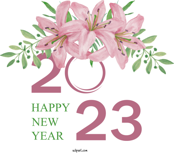 Free Holidays Flower Floral Design Fleur De Lis For New Year 2023 Clipart Transparent Background