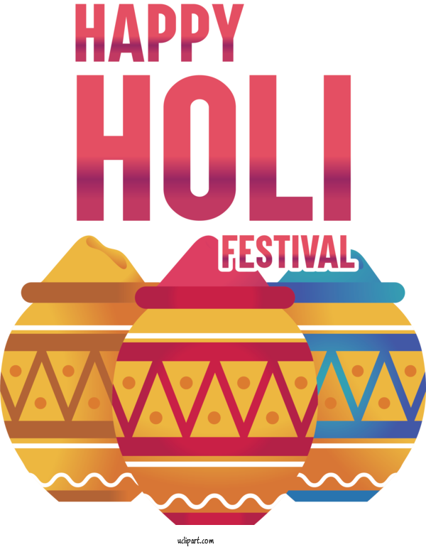 Free Holidays Logo Idea Design For Holi Clipart Transparent Background