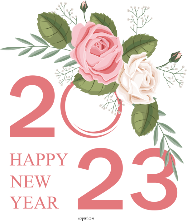 Free Holidays Wedding Invitation Floral Design Flower For New Year 2023 Clipart Transparent Background