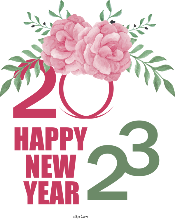 Free Holidays Design Drawing Painting For New Year 2023 Clipart Transparent Background