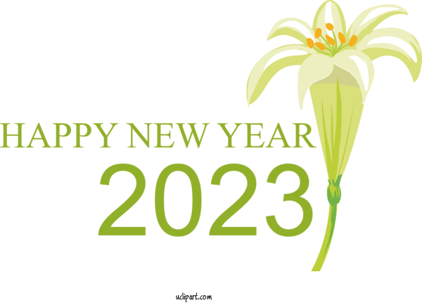 Free Holidays Flower Logo Design For New Year 2023 Clipart Transparent Background