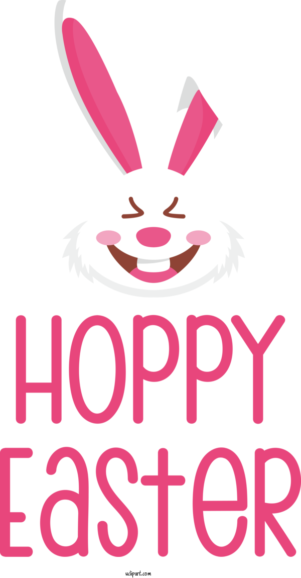 Free Holidays Easter Bunny Design Logo For Easter Clipart Transparent Background